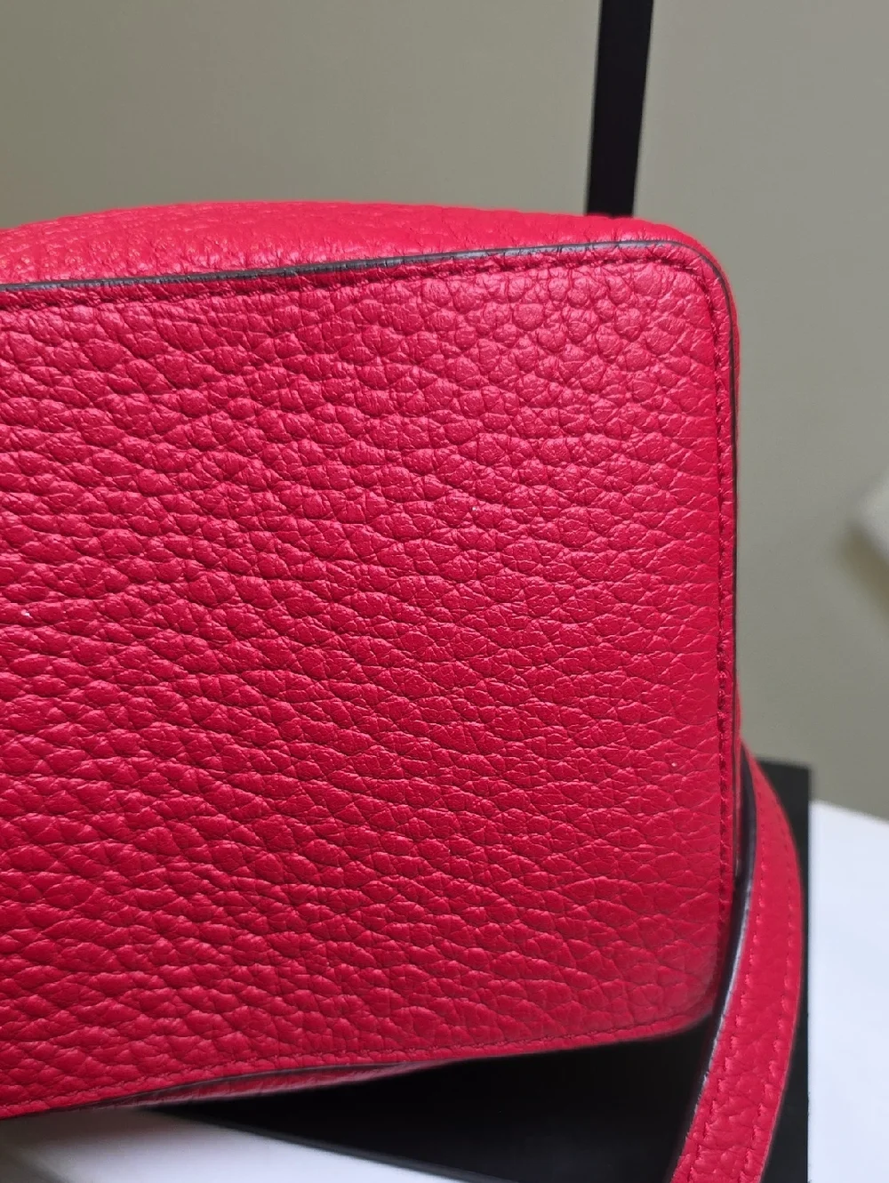KATE SPADE SMALL RACHELLE Hot Chili Red Leather Bag BAY STREET EUC - Picture 11 of 16
